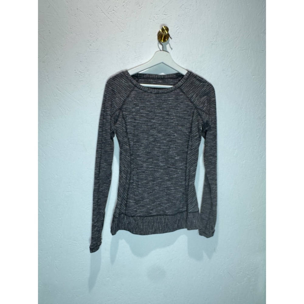 Lululemon Race Your Pace Long Sleeve Running Shirt Gray Space Dye Size 6 - Picture 4 of 8